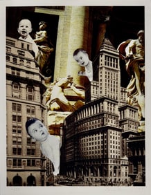 Laurie Raskin  (American, b.1952.)  Modernist Abstract Pop Art,  CITY BABIES,  2008