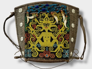 Kalimantan Dayak Beaded Baby Carrier, Borneo, Indonesia