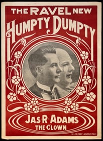 Original Advertisement Magic Circus Poster: Humpty Dumpty Company, Circa 1900s