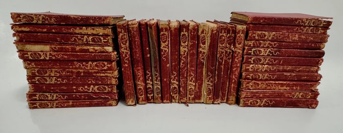 Antique Miniature Shakespeare Leather-Bound Set (35 Volumes)