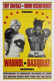 Andy Warhol & Jean-Michel Basquiat Paintings Exhibition Poster, 1985