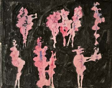Ezio Martinelli Abstract Expressionist Painting, Signed W/ COA