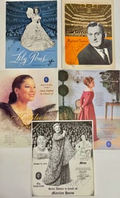 Iconic Opera Singers Autographed State Dinner Honoree, Lotus Club, N.Y.