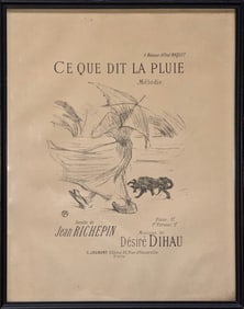 Henri de Toulouse Lautrec - Ce Que Dit La Pluie Song Sheet Cover