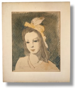 Marie Laurencin (1883-1956) PORTRAIT DE JEUNE FEMME, 1946