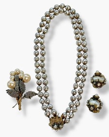 Vintage Group Of Miriam Haskell Signed Jewelry