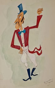 Ezio Martinelli (American, 1913-1980) RINGMASTER  W / COA