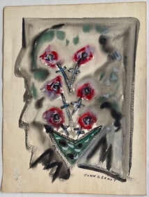 Woodstock Artist, John G. Ernst Abstract Watercolor