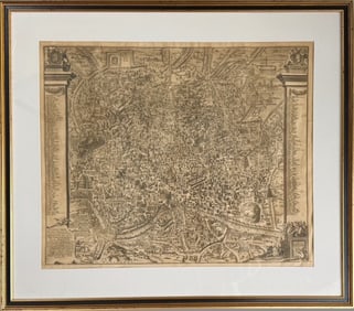 Antique Map Of Ancient Rome,  Pieter van der Aa