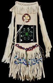 Native American Indian Medicine Bag w/ Beadwork, Pelts & Porcupine Quillwork
