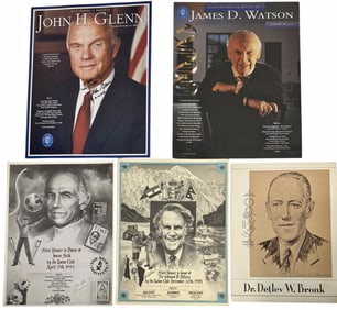 Prominent Explorers And Scientists, State Dinner Menus Signed By The Honoree, Lotus Club, N.Y.