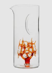 Massimo Lunardon Signed Coral Centerpiece Carafe, Italy