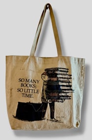 Edward Gorey Hand-Signed Canvas Book Bag, 1980
