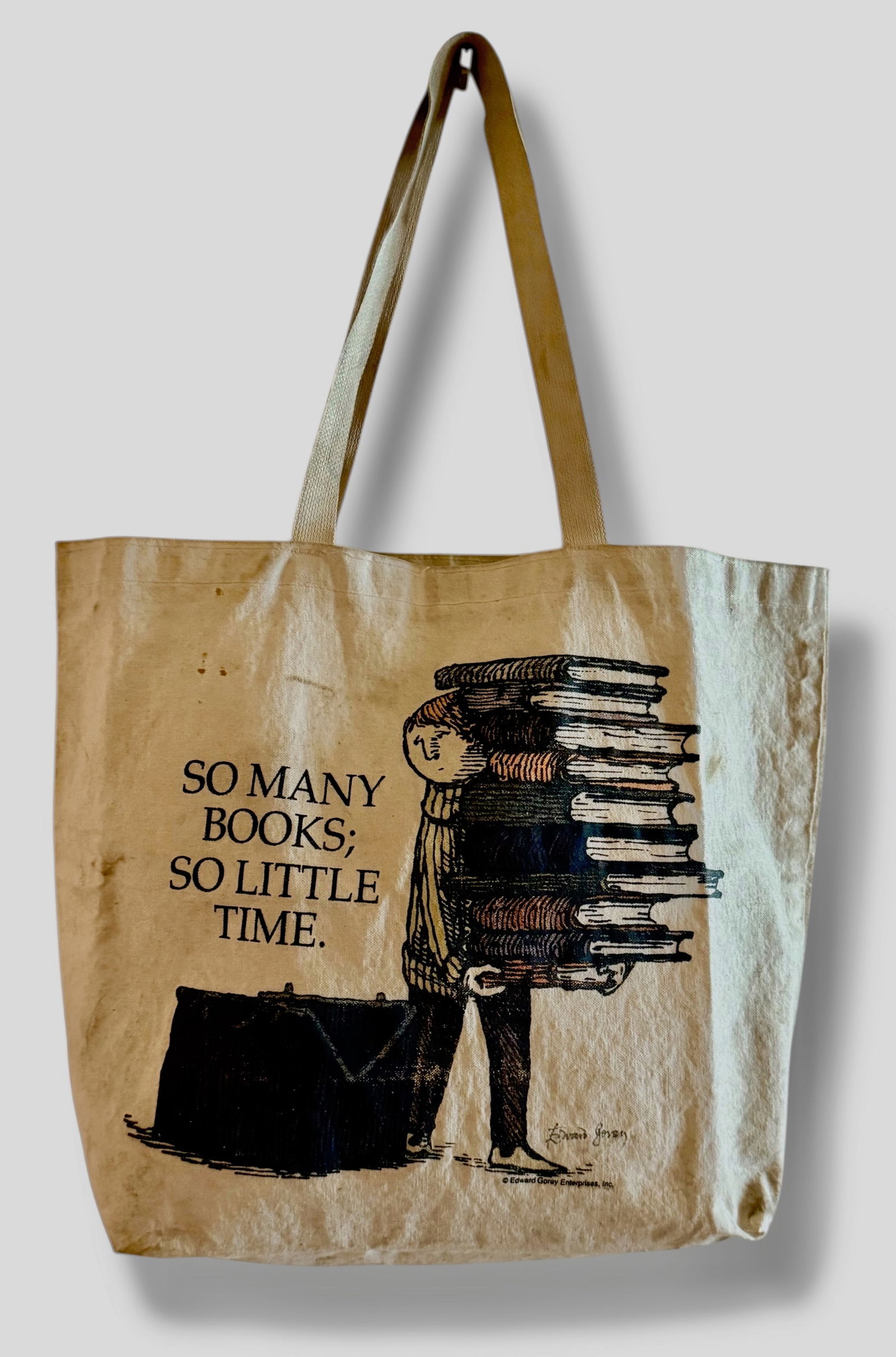 Edward Gorey Hand-Signed Canvas Book Bag, 1980 (1 of 4)