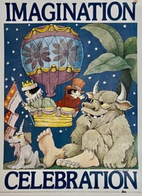 Maurice Sendak Illustrated & Signed IMAGINATION CELEBRATION Poster, 1982 W/ COA