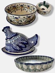 Polish Hand-Painted Stoneware Pottery: UNIKAT & BOLESLAWIEC