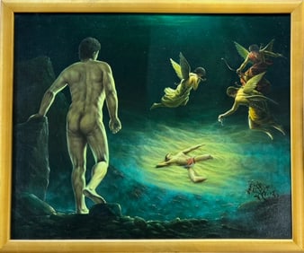 Anatolij Gousarov (Russian, b.1959) Modernist Biblical Painting  RESURRECTION