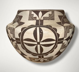 Acoma Pueblo Polychrome Pottery Jar, Signed Marie Z. Chino