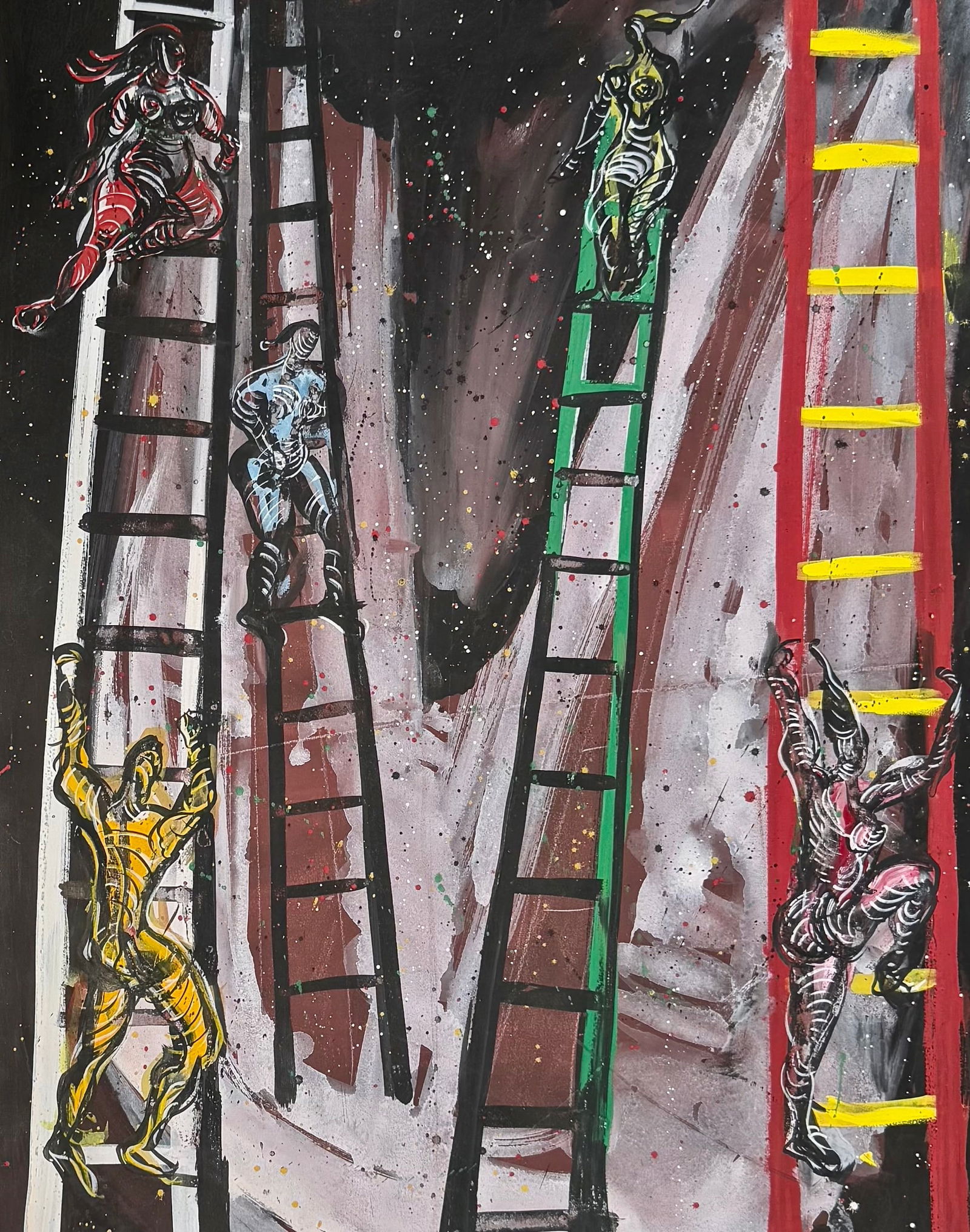 Charles Schucker (American, 1908-1998)  Abstract Expressionist Painting (1 of 4)