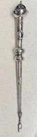 Judaica: 19th C. Russian Sterling Silver Torah Pointer, 1879
