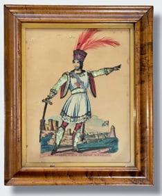19th Century British Theatrical Tinsel Collage SIR GLORION RIBEMONT