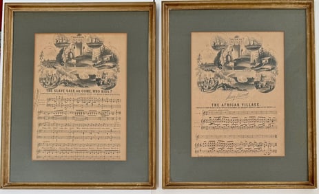 Henry Russell (British, 1812-1900) ABOLITIONIST SHEET MUSIC, 1855