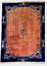 CHINESE PEKING HAND-WOVEN WOOL RUG; 9 x 12 Feet