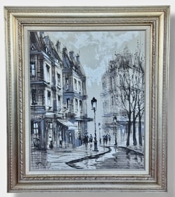 Mid-Century French Cityscape Painting, Paul Ducasse, Paris