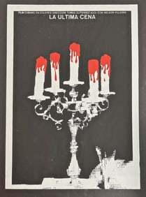 Original Cuban Silkscreen Movie Poster "La Ultima Cena", 1977 Havanna Cuba