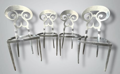 Modern Unique Hand Crafted Artist Sculptural Iron Chairs, 1970s (4)