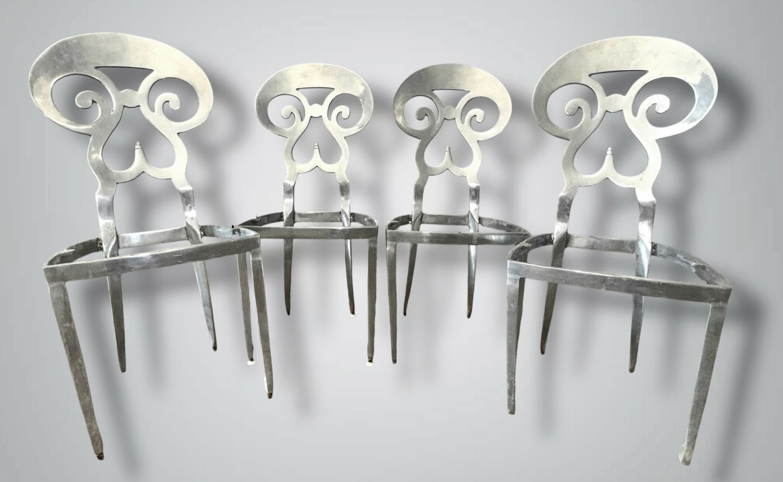 Modern Unique Hand Crafted Artist Sculptural Iron Chairs, 1970s (4) (1 of 6)