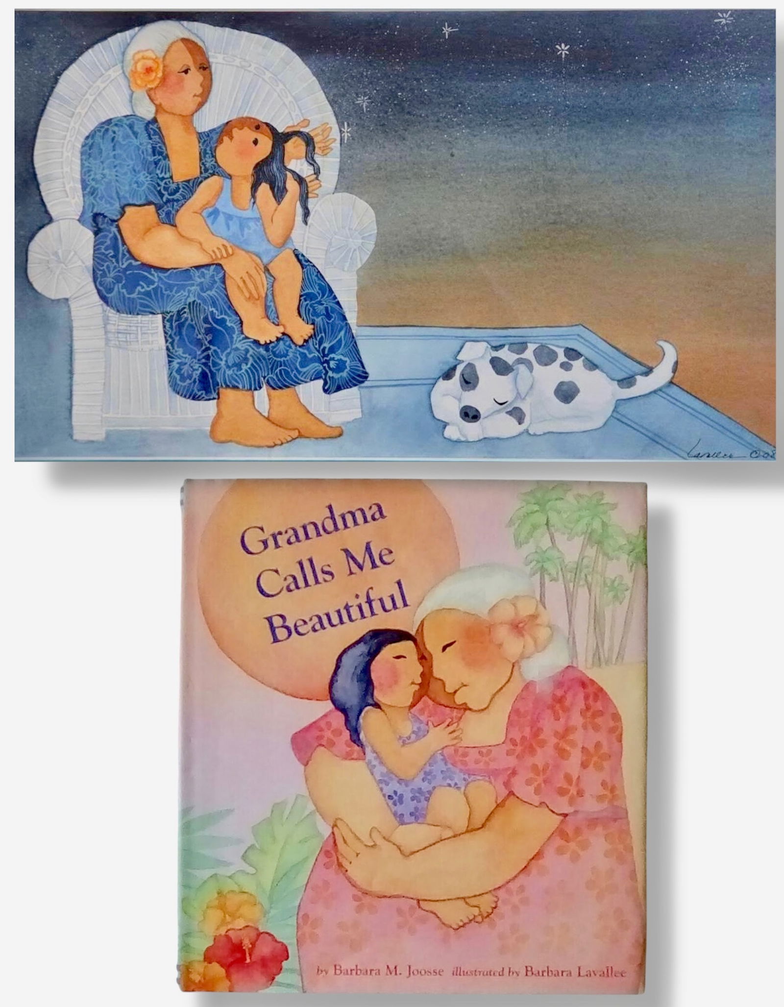 Barbara Lavallee  Original Published Illustration  "Grandma Calls Me Beautiful" 2008 (1 of 6)