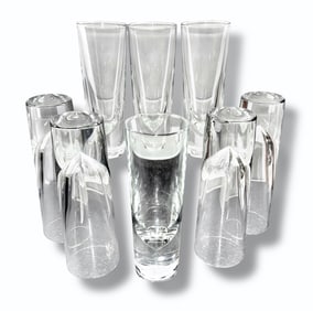Carlo Moretti Modernist "Bullet" Italian Brunch Glasses (8)