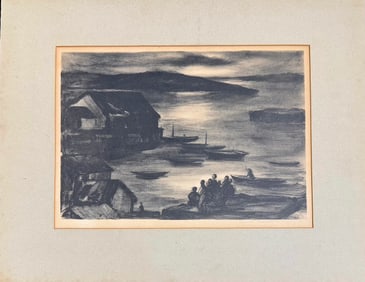 Ann Brockman (American, 1899-1943) FISHERMEN, Rockport, Massachusetts