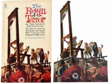 Original Book Cover Art, "THE REIGN OF TERROR", Ballantine Book, Erickson , 1962