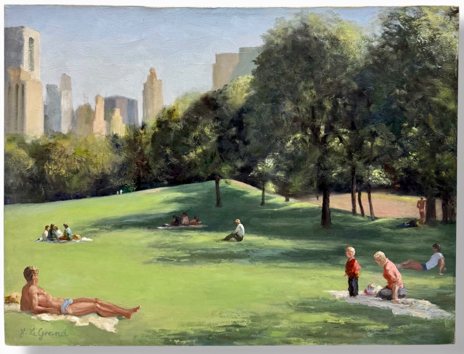 John LeGrand (American, 1921-2005)  Sheep Meadow, Central Park, New York City (1 of 4)