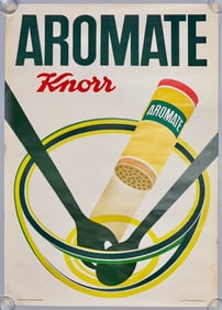 KNORR AROMATE, Original Advertisement Poster, Fred Neukomm, Switzerland 1958