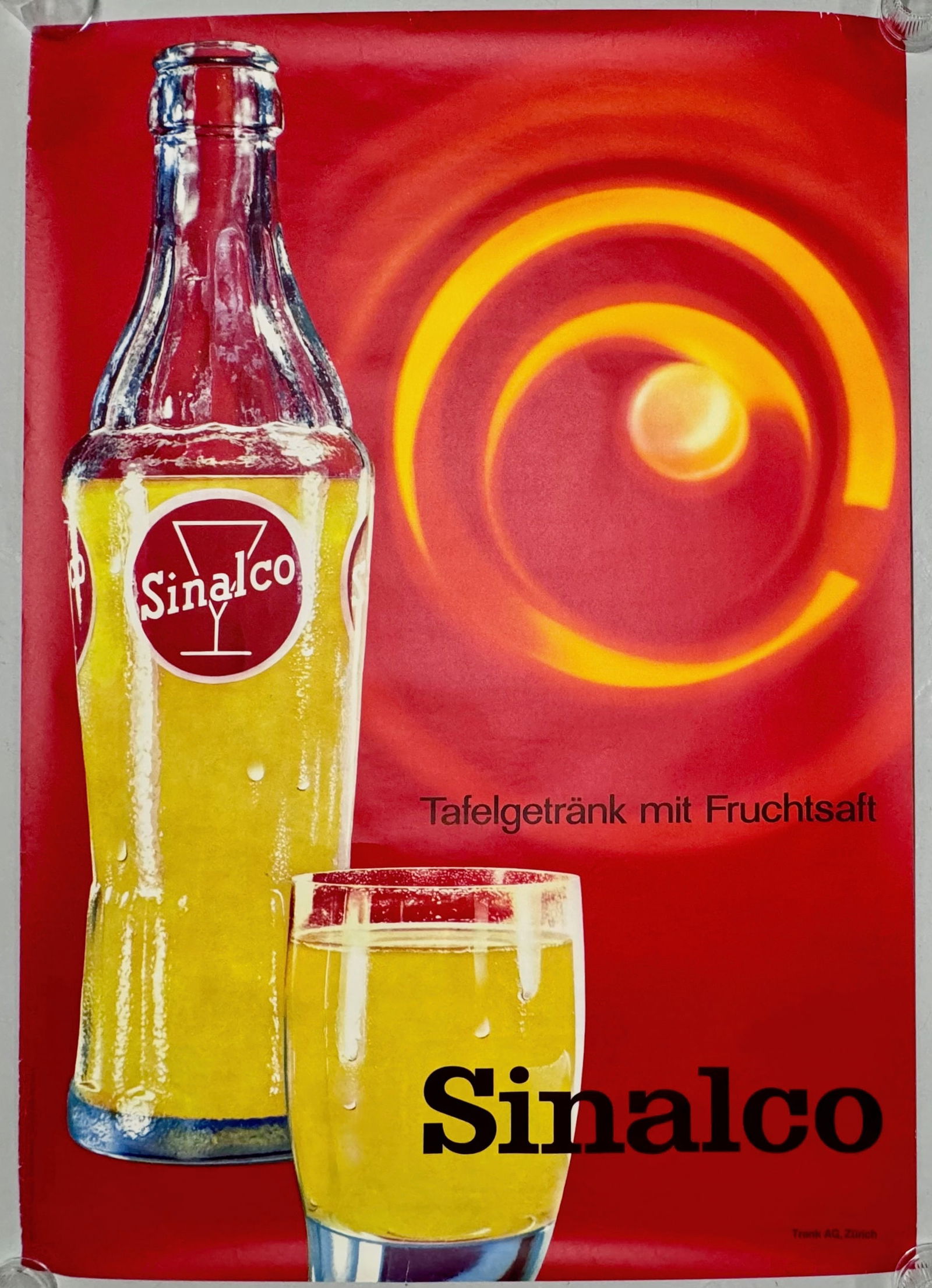Advertisement Poster SINALCO FRUIT JUICE, Alfons Ruckstuhl, Switzerland, 1970 (1 of 3)