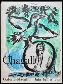 Marc Chagall Original Exhibition Poster, Maeght Gallery, Paris, 1962