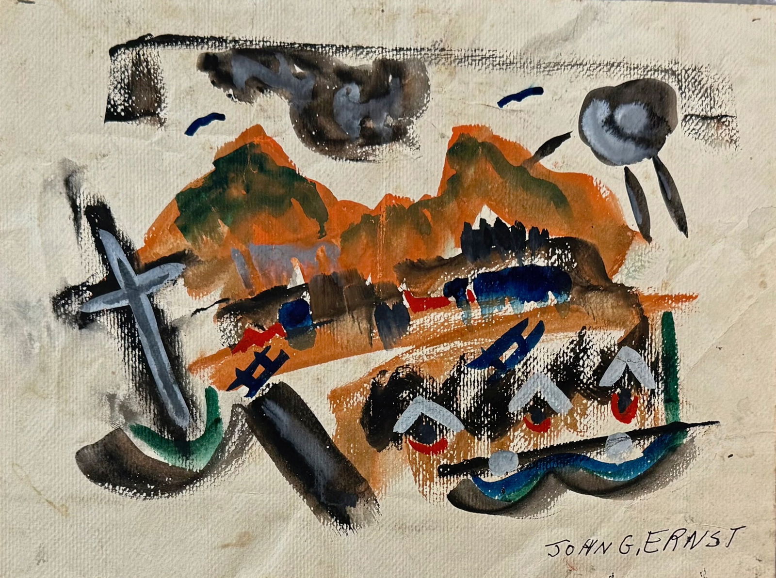 Hudson Valley Abstract Landscape, John G. Ernst, Woodstock, New York (1 of 2)