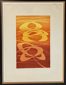 Mid-Century Abstract Composition SUN-WIND, T. Haan