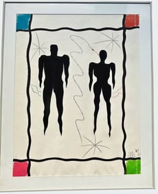 Modernist Figurative Painting, Valente, Chicago