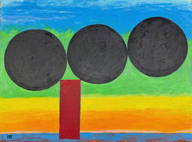 David Seccombe (American, 1929-2020) Modernist Abstract Painting On Panel