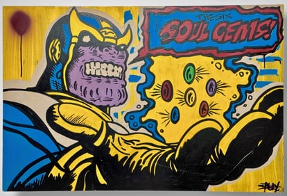Graffiti Painting THE SIX SOUL GEMS, Marvel Comics, 1972