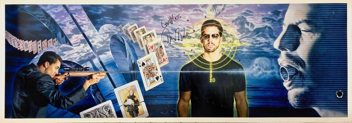 David Blaine Inscribed BULLET CATCH Magic Stunt Poster