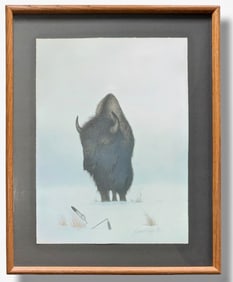 Donald Vann (Cherokee, b.1949) Native American Buffalo