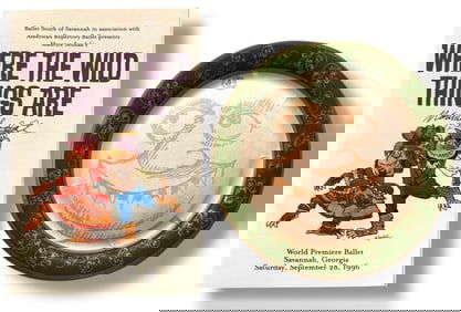 MAURICE SENDAK ORIGINAL "WILD THING" DRAWING & SIGNED PROGRAM W/ COA