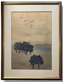 T'ang Haywen (Chinese/French, 1927-1991) Untitled, Landscape