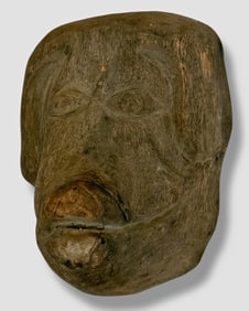 Shaman Carved Exorcism Ritual Mask, Nepal