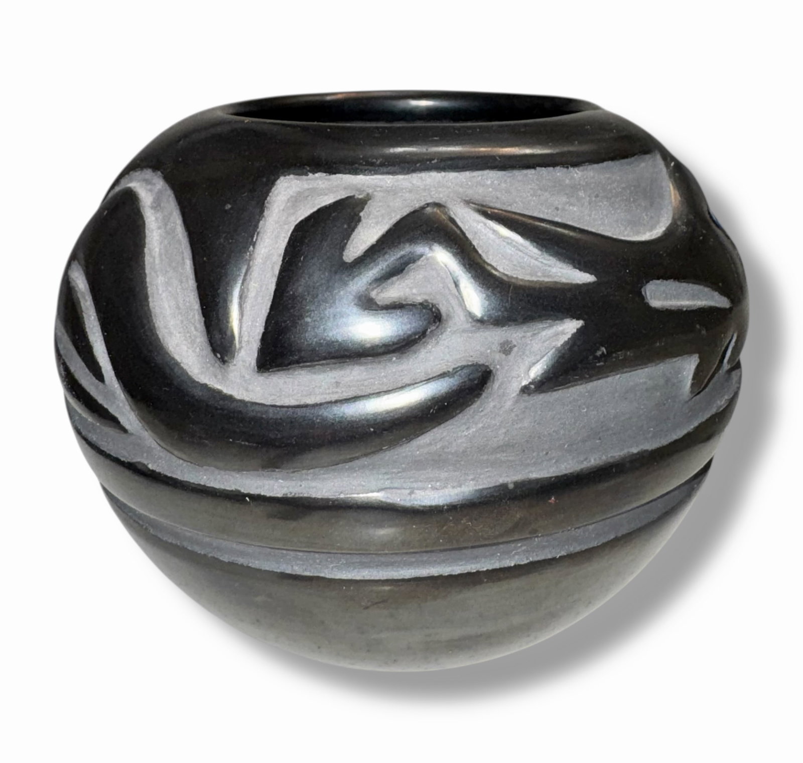 Santa Clara Pueblo Blackware Pottery Bowl By Legoria & Celes Tafoya (1 of 7)